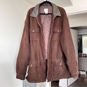 Vintage GAP Men's Chocolate Brown Chore Jacket- XXL